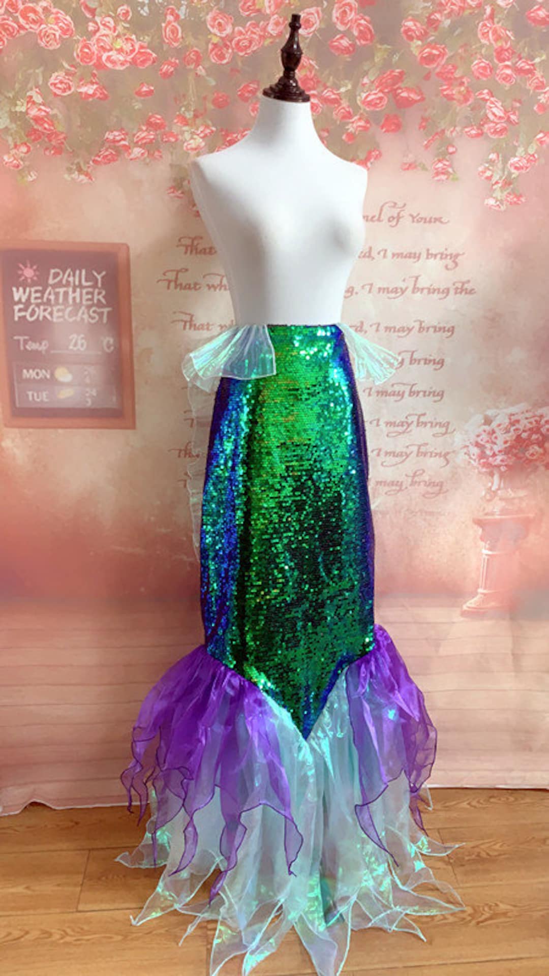 Ariel Mermaid Tail Skirt Cosplay Costume Little Mermaid 2023