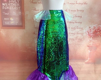 Ariel Mermaid Tail Skirt Cosplay Costume Little Mermaid 2023 Update