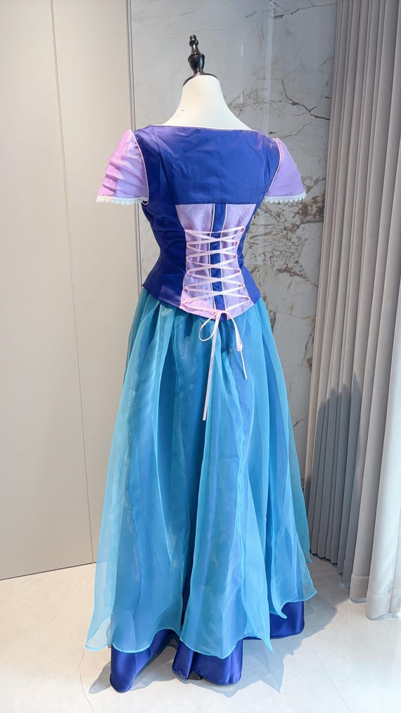 Alexa Blue Dress Diamond Gown Castle Cosplay Costume