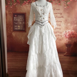 Christine Daae Cosplay Costume Wedding White Dress Phantom of The Opera