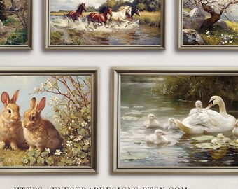 Spring Awakening Frame TV Art, Wall art for Samsung Frame TV, Wildlife and Nature moody artworks, Digital download