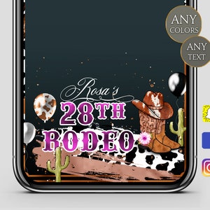 Personalized Cowgirl Birthday Snapchat Filter: Rodeo Party Template