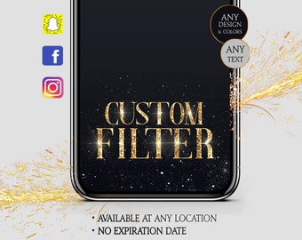 Custom Snapchat, Instagram and Facebook filter for wedding, birthday, bridal or baby shower, personalized event design for social media