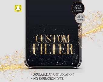 Gepersonaliseerde Snapchat-filter voor evenement, aangepaste socialmedialens