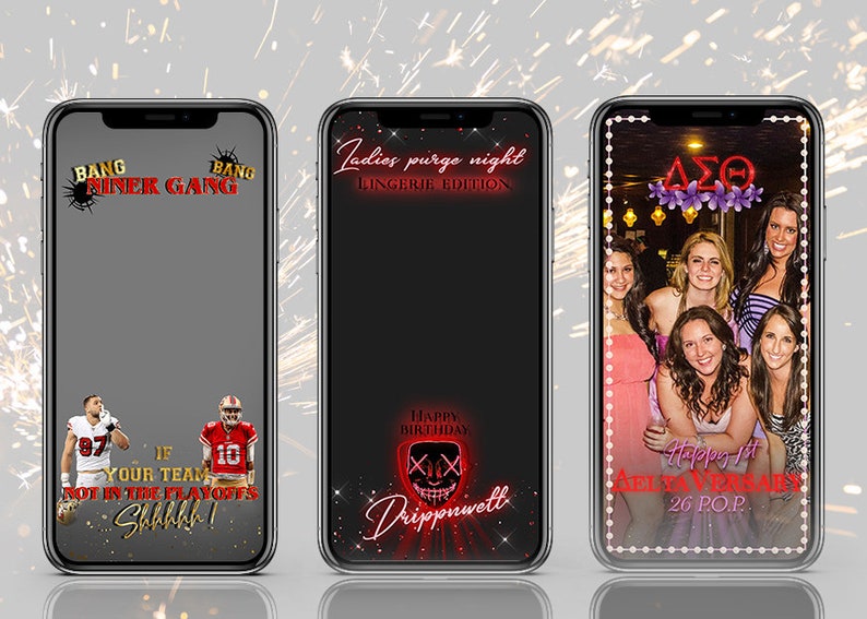 Custom Snapchat, Instagram and Facebook filter for wedding, birthday, bridal or baby shower, personalized event design for social media image 7