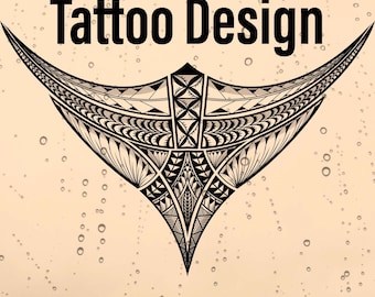 Polynesian Female lower sternum Tattoo Design