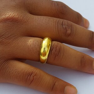 Gold Dome Ring, Dome Bend, Ring Jewelry, Handmade Ring, Best Gifts