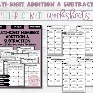 4th Grade Addition and Subtraction Worksheets