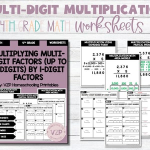 Multi-digit Multiplication Worksheets