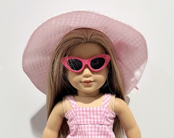 Barbie Movie Inspired Vintage Style Swim Dress Set for 18 inch dolls like American Girl