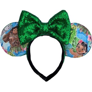 Moana Inspired Mouse Ears Headband