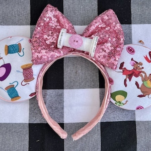 Sewing Mice Cinderella Mouse Ears Disney Inspired
