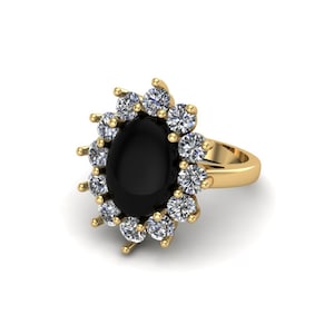 Black Onyx Engagement Ring - Black Onyx Sterling Silver Ring - Statement Ring - Promise Ring - Wedding Ring - Anniversary Ring -Gift For Her