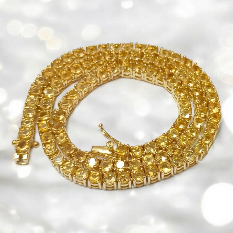 Knotted Citrine Necklace - Great Gift!