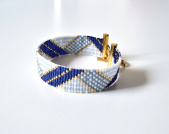 Loom Bracelet Pattern, Art Deco Loom Bead Pattern, Bead Loom Bracelet Pattern, Loom Beading Pattern, Minimalist Loom Pattern