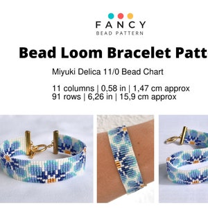 Loom Bracelet Pattern, Bead Loom Bracelet Pattern, Bead Loom Pattern, Loom Seed Bead Bracelet, PDF Pattern