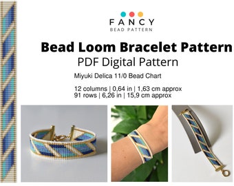 Kraal Loom patroon | Loom armband patroon | PDF-patroon direct downloaden | Digitaal patroon | Kraal Loom armband | Armband patroon