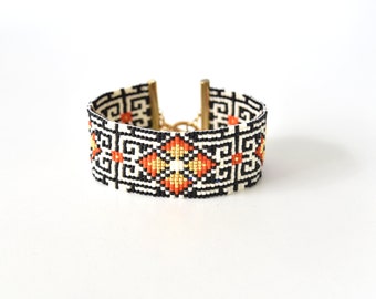 Bead loom pattern, square stitch beading pattern, loom bead pattern, loom bracelet pattern, bead loom bracelet, loom bracelet, loom pattern