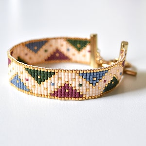 Loom bracelet pattern, Bead loom pattern, Loom bracelet pattern, Seed bead bracelet pattern, Easy bead loom pattern
