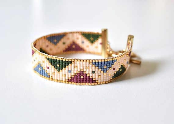 Loom bracelet pattern, Bead loom pattern, Loom bracelet pattern, Seed bead bracelet pattern, Easy bead loom pattern