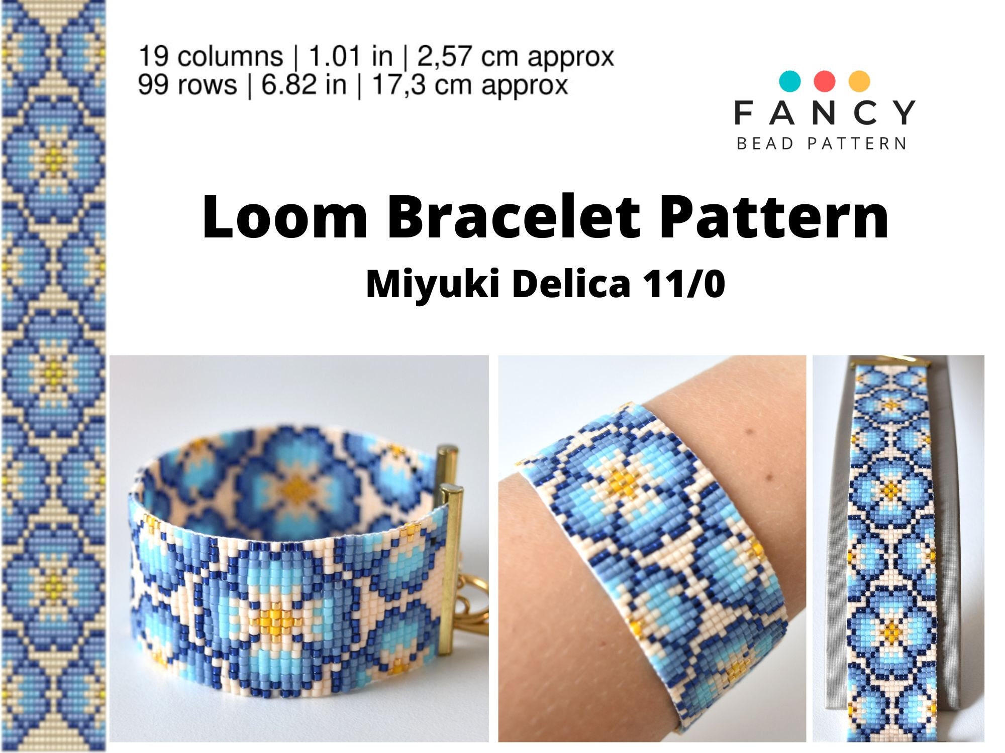 Paw Set Loom Bead Patterns for Bracelets Set of 3 Pattern, Native Inspired,  Wild Narrow Indian, Miyuki Beads 11/0 PDF Instant Download 