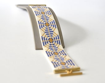 Patrón de telar de cuentas, patrón de pulsera de telar, patrón de pulsera de cuentas de telar, patrón de pulsera de cuentas de telar, patrón de abalorios de telar, patrón digital
