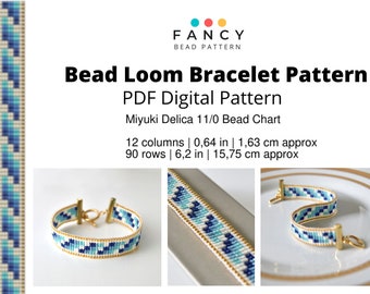 Art deco Miyuki kraal weefgetouw armbandpatroon (digitale download)