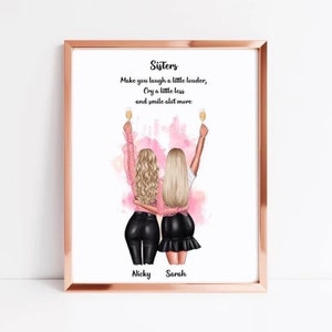 Sister Personalised Gift, Sister Birthday Gift, Custom Family Print, Sister Gift, Gift for Sister, Sister Gift Ideas, Personalised Print