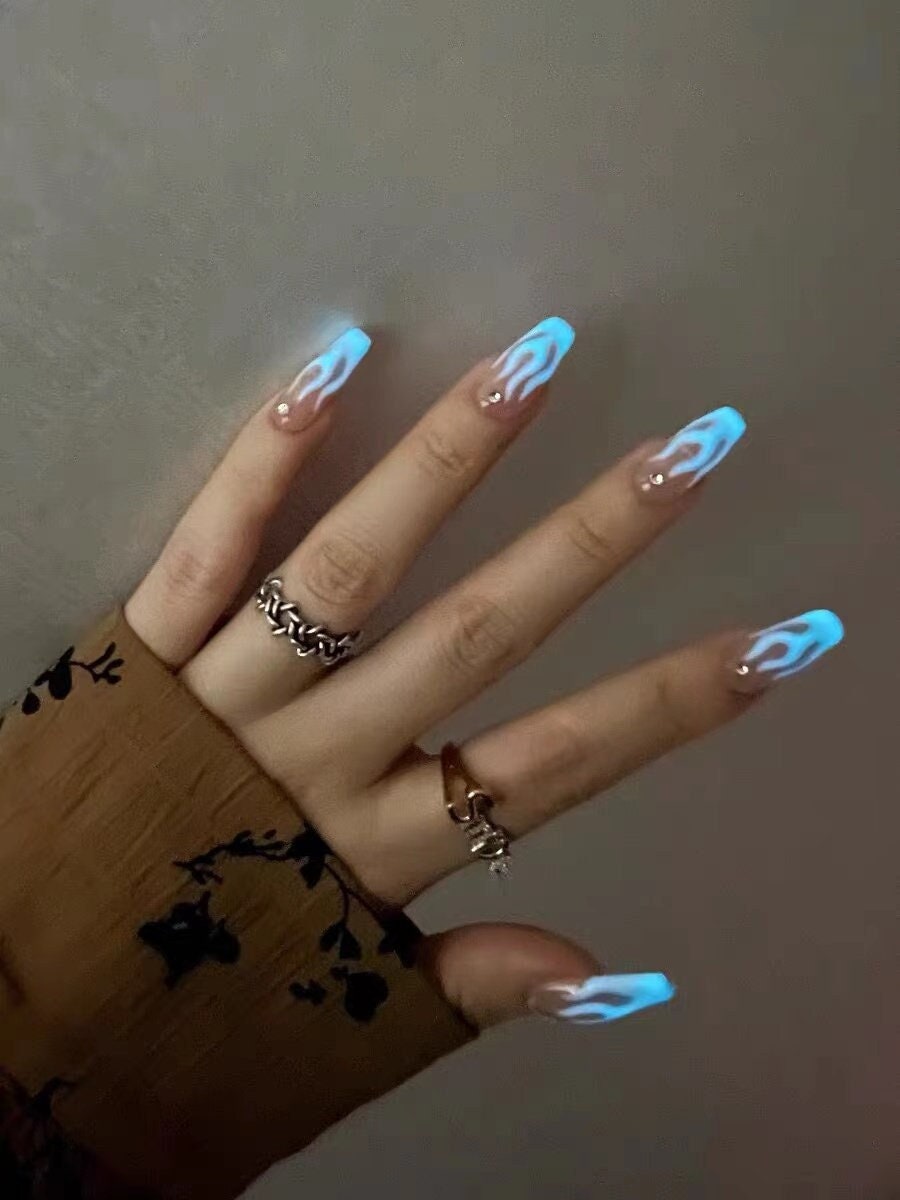 clear glow in the dark nails