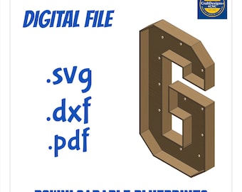 4FT Marquee Letter G Template: CNC & Printable Plans (svg dxf pdf Files)