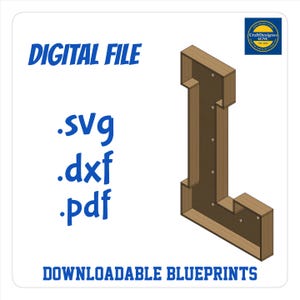 Planos de plantillas de letras de marquesina grandes de 4 pies / Plantillas CNC e imprimibles / Plano de letrero de madera con alfabeto / Decoración de bodas / Archivos SVG, DXF y PDF
