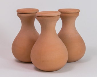 Oya natural terracotta buryable watering system 330ml – self-watering for small indoor plants, pots and planters, water-saving, handmade