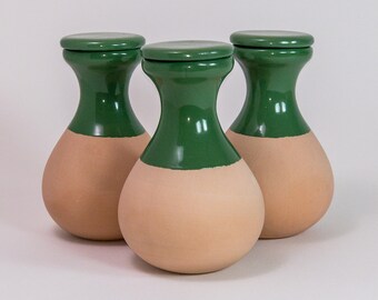 3 oyas to bury - Green - Terracotta ollas