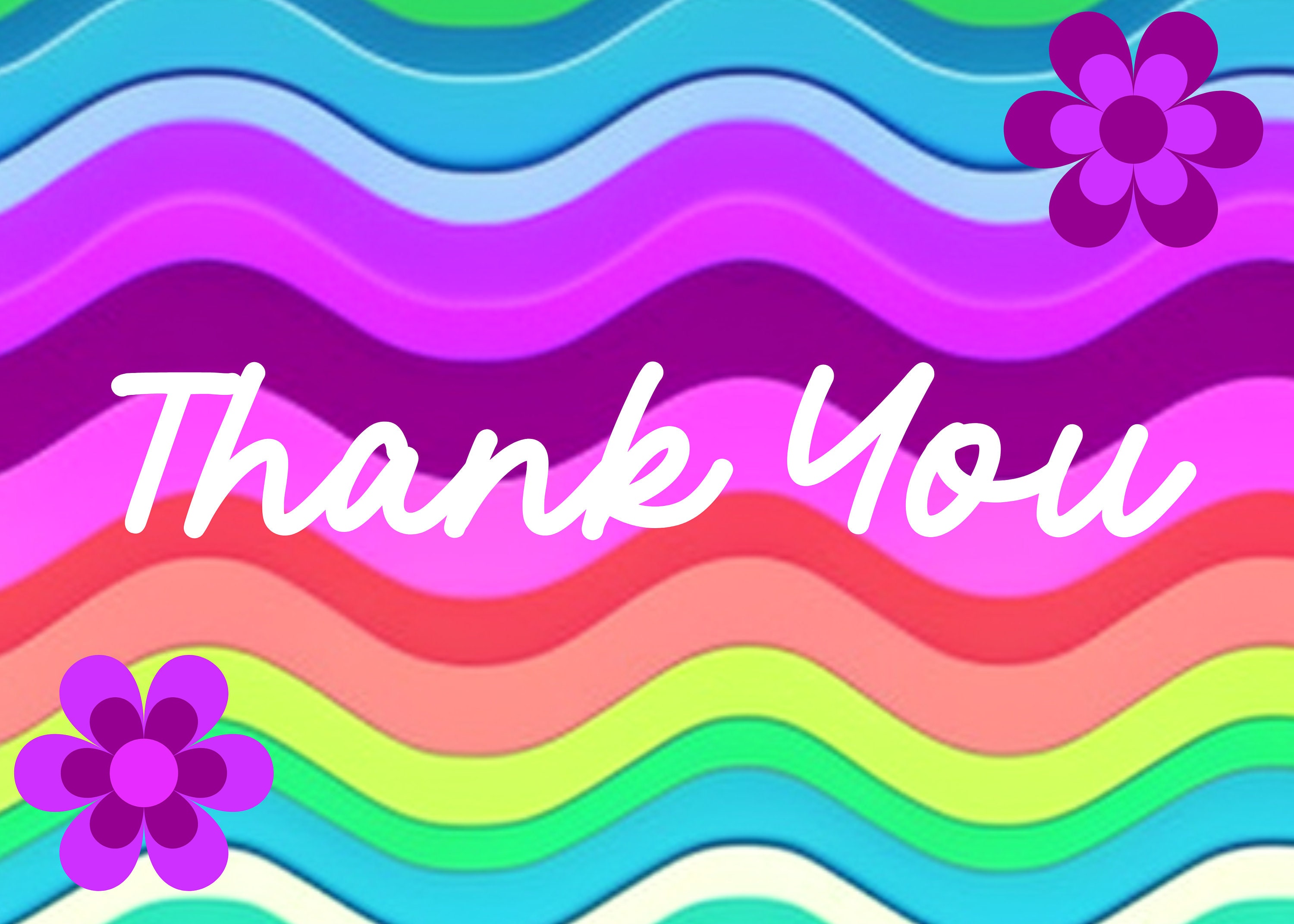 Thank You Cards Printable, Thank You Cards Retro Style, Thank You Cards