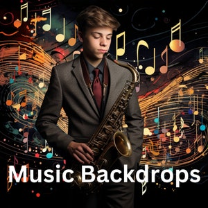 Music Background, Band Background, Jazz Band, Marching Band Photo Backdrop