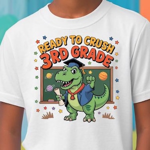 Back to School Shirt, Dinosaur Shirt, 3rd grade, back to school 3rd grade, 3rd grade shirt