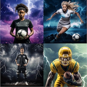 Lightning Sports Background, Lightning Sports Backdrop, Lightning Backdrop