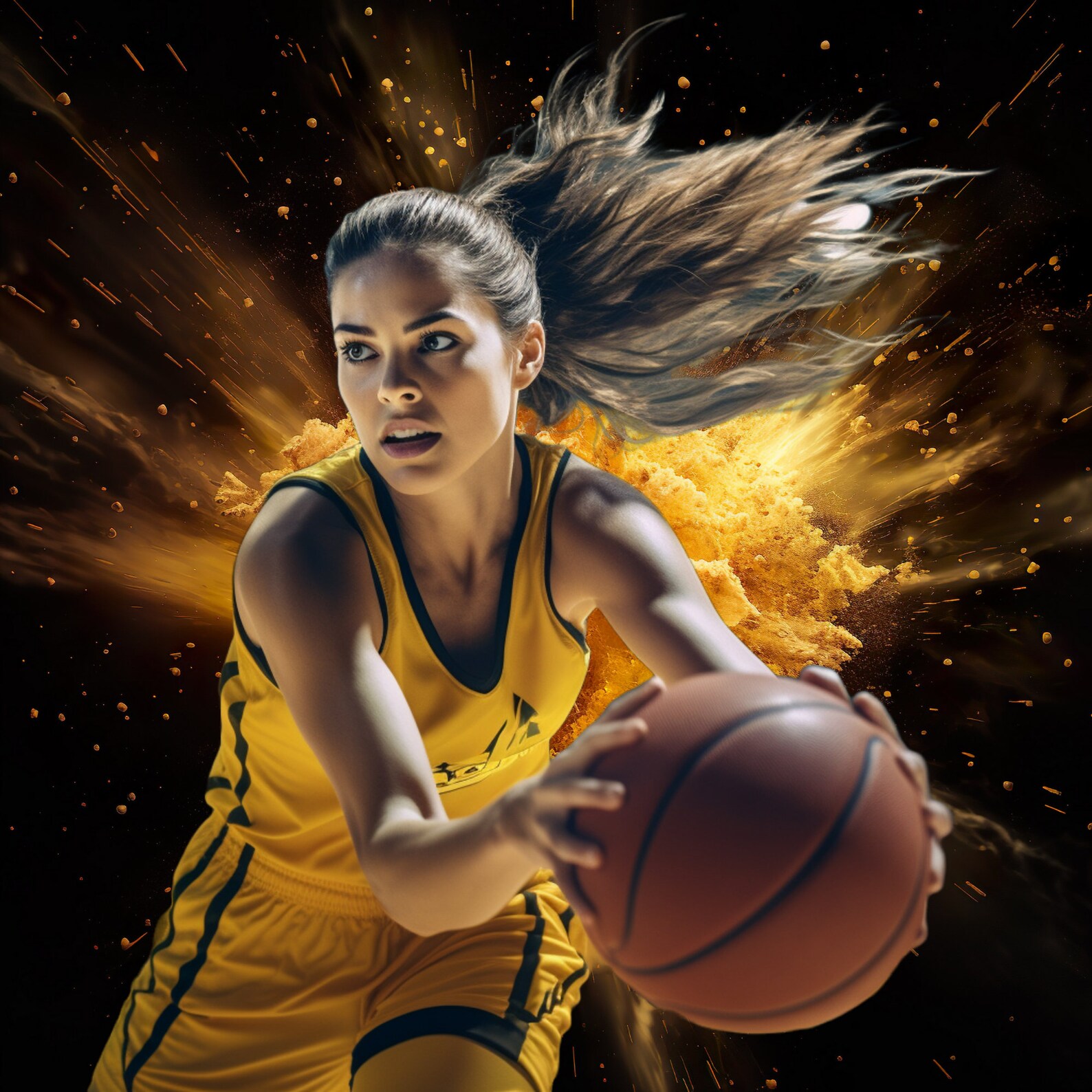 Yellow Sports Background Sports Backdrop Particle Explosion Etsy