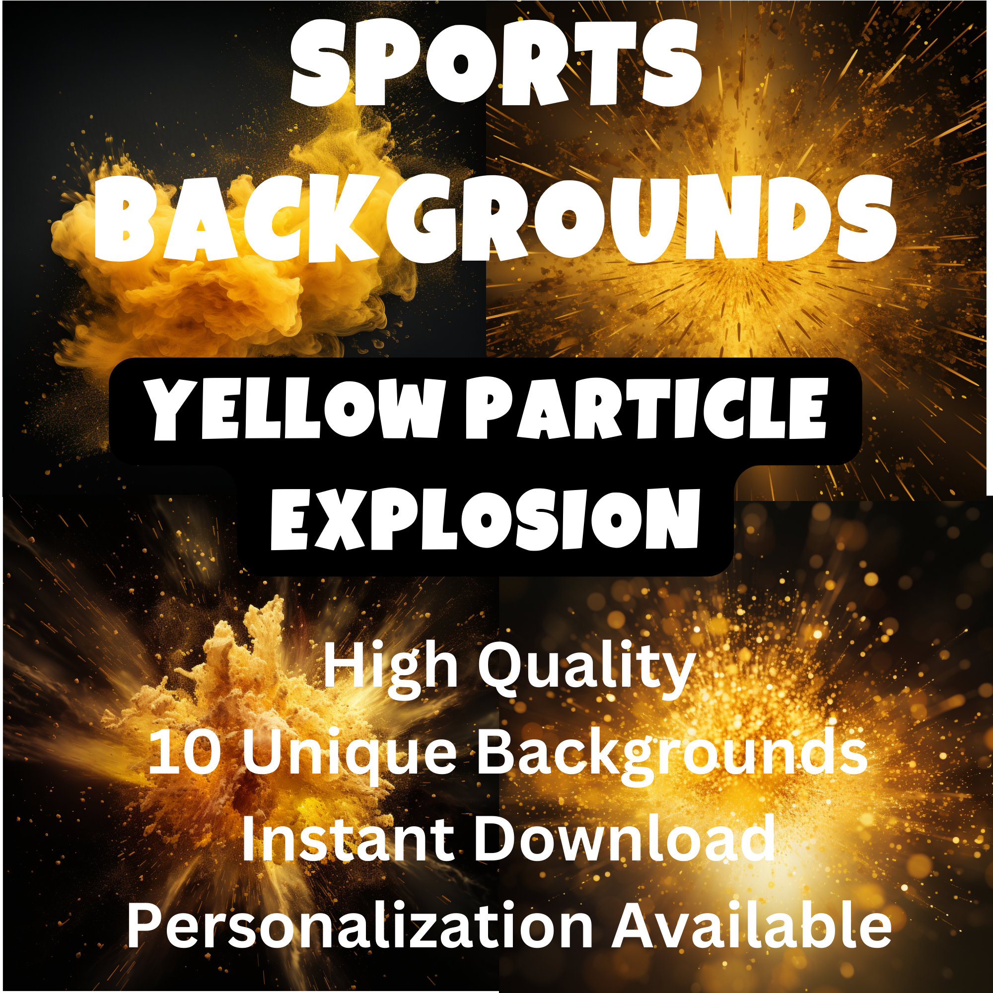 Yellow Sports Background Sports Backdrop Particle Explosion Etsy