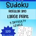 Sudoku Puzzles Printable, Sudoku Printable, Sudoku Large Print, Sudoku ...