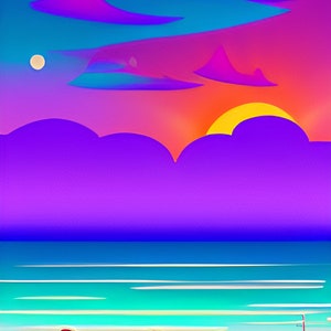 Retro Background, Retro Beach Background, Retro Beach Sunset Background ...