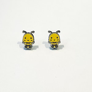 Pendientes de abejorro – Joyas de insectos adorables – Pendientes de abeja kawaii – Regalo hecho a mano para ella – Accesorios de animales divertidos y peculiares