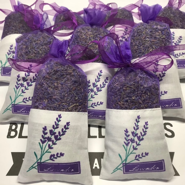 1-1000 English Lavender Pouches/Sachets - B3G1 - Individually Sealed - Potpourri - Fresh, Dried and Natural...