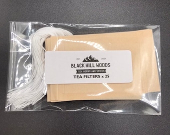 Biologisch abbaubare Teefilter mit Kordelzug aus natürlicher, ungebleichter Holzpulpe