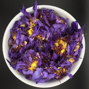 Premium Blue Lotus Flower (Nymphaea caerulea) Natural Organic Egyptian Lotus - Blue Water Lily