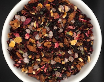 Té de hierbas de fresa y vainilla – Mezcla natural de hojas sueltas