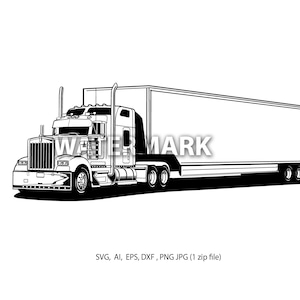 Autocarro con rimorchio Kenworth svg,ai,eps,png,jpg