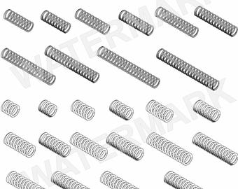 springs series1 vector clipart svg, dxf, eps,  png, ai