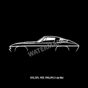 Chevrolet Corvette 1963 Silhouette svg,eps,pdf,png,jpg