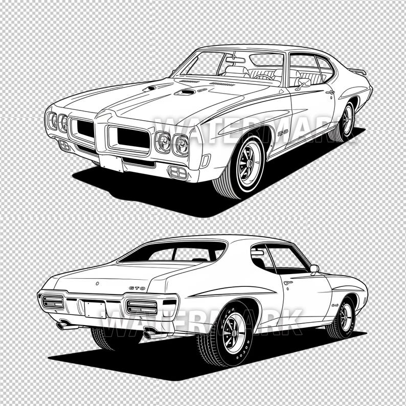 Gto Vector Pontiac GTO Svg Png 1965-1970 Car Vector 12 Designs - Etsy